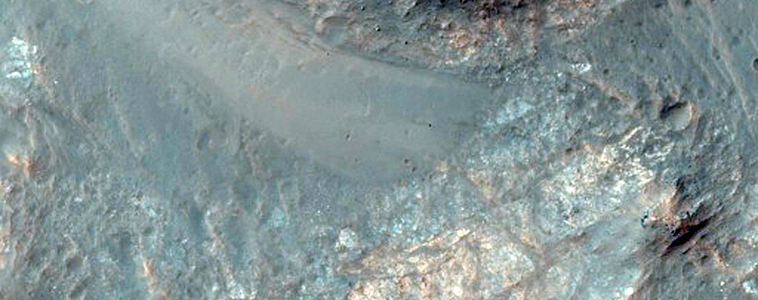Megebreccia in Central Uplift of Large Crater in Eos Mensa
