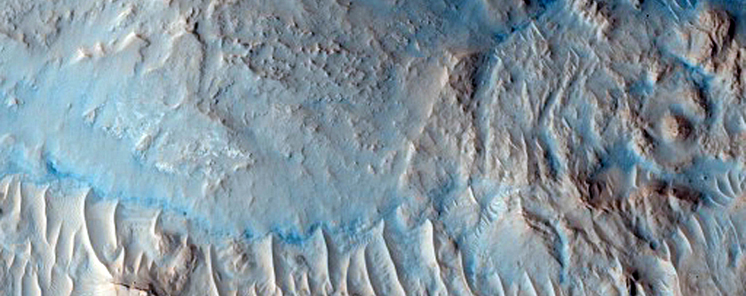 Central Uplift of Crater in Ismeniae Fossae