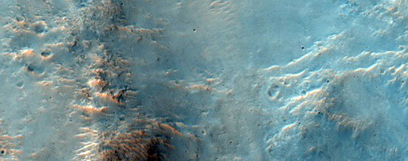 Central Mound in Crater in Libya Montes