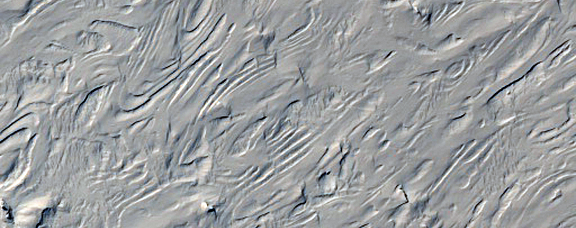 Banded Terrain as Seen in CTX Image 