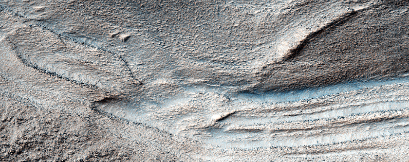 Terraces or Strata on a Crater Slope