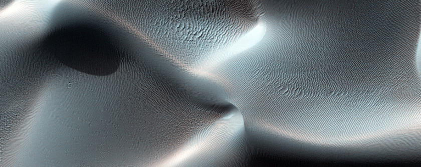 Looking for an Impact Crater on a Dune