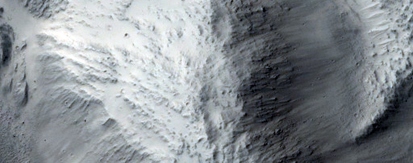 Western Portion of Well-Preserved Impact Crater