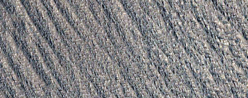Mound in Crater West of Arsia Mons