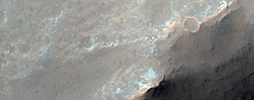 Floor of Crater Cut by Capri Chasma