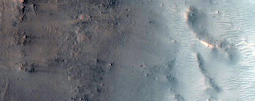 Gullied Slope Visible in CTX Image 
