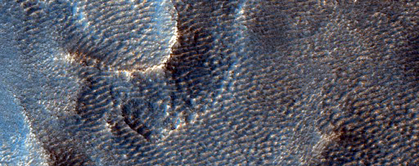 Gully in Crater Wall