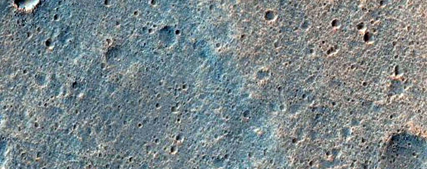 Flows in Crater and on Neighboring Terrain