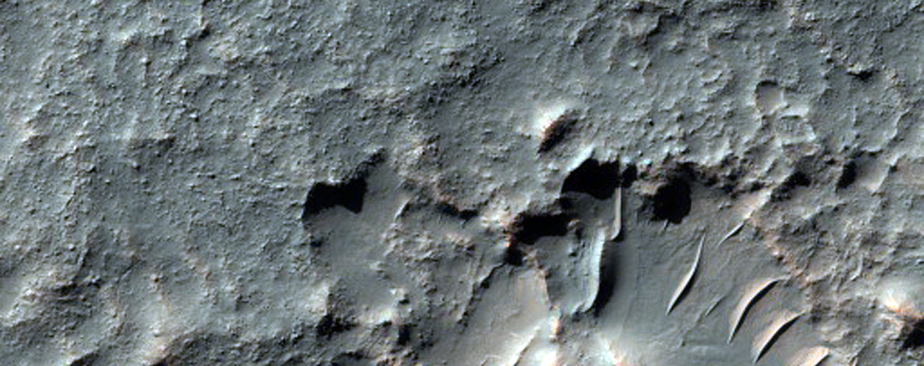 Layered Bedrock on Crater Floor