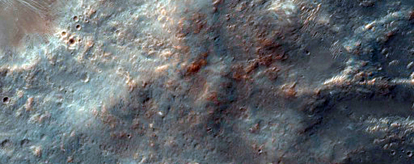 Filled Crater in Tyrrhena Terra with Strong Olivine Signature