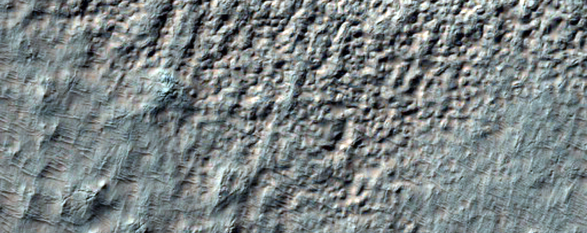 Possible Boundary of Different Types of Hale Crater Ejecta