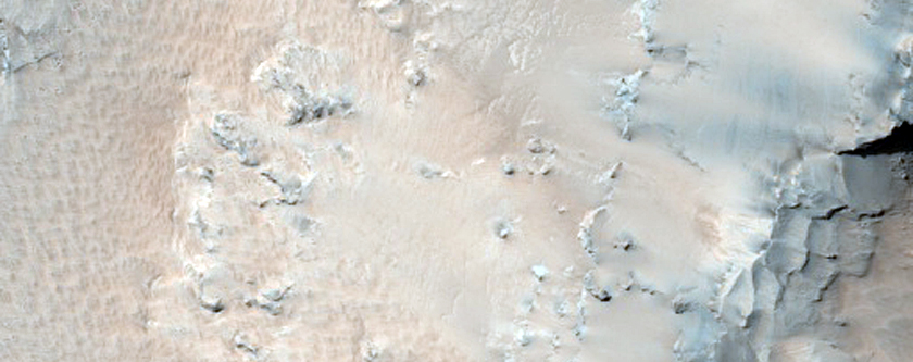 Layers in Crater in Medusae Fossae