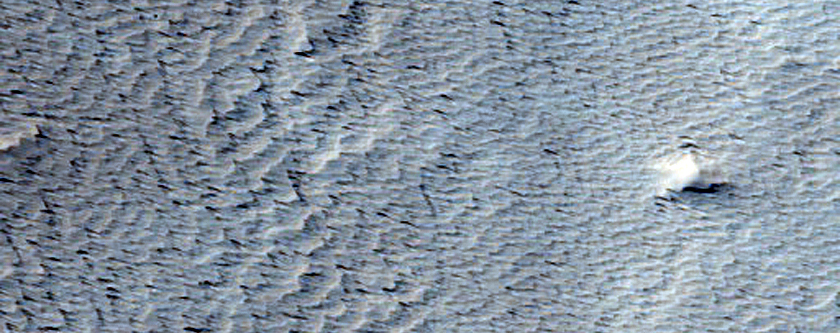Mound in Crater West of Arsia Mons