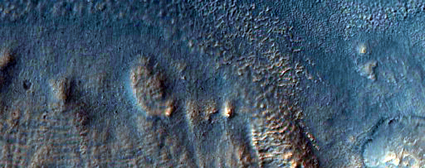 Gullies in Crater Wall