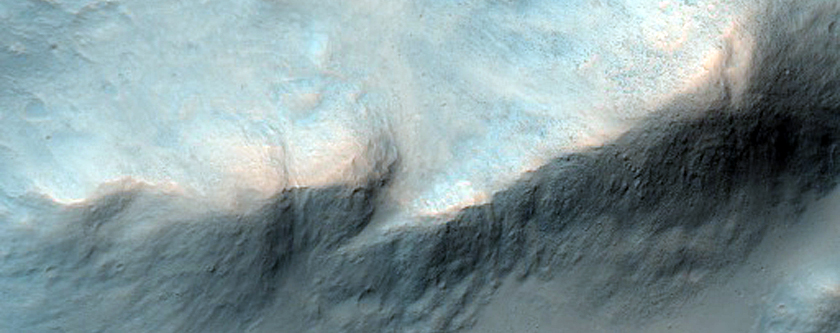 Central Uplift of Crater in Hesperia Planum