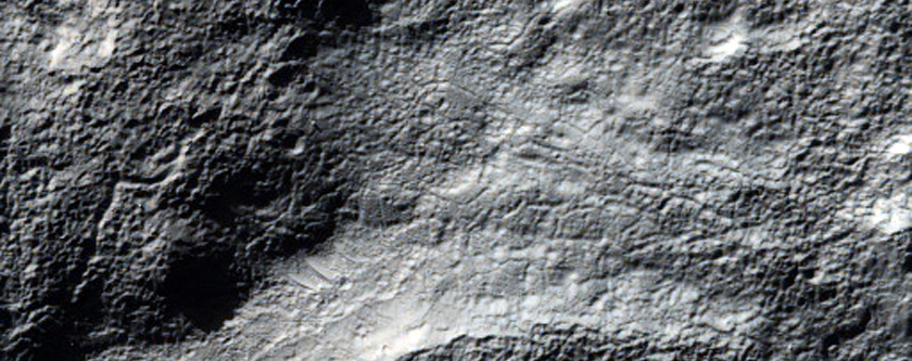 Central Peak of Large Crater