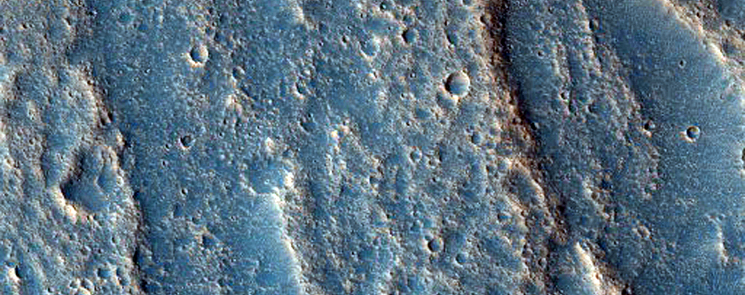Leveed Flow on Slope Visible in CTX Image P18_007996_2034