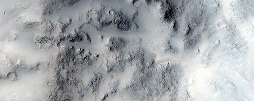 Crater with Central Peak in Isidis Planitia