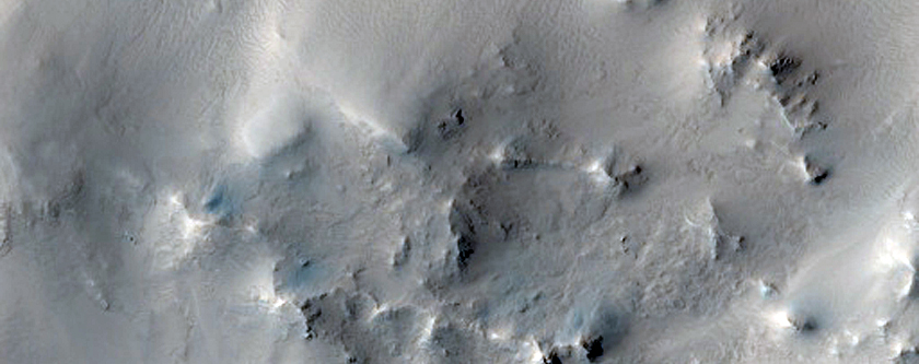 Central Peak of an Impact Crater in Nili Fossae Region