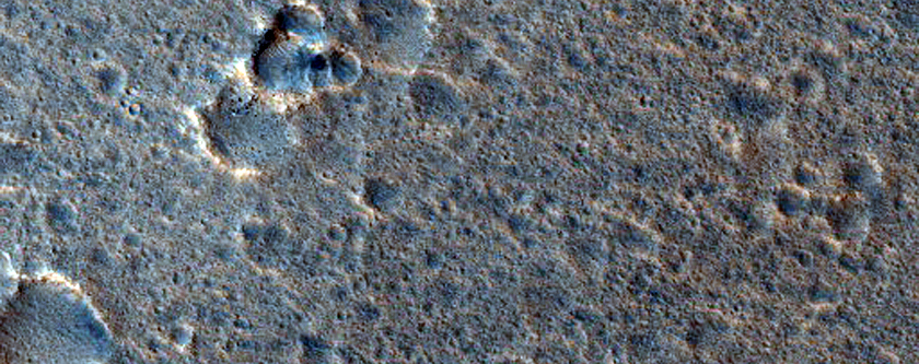 Edge of Streamlined Form Associated with Crater