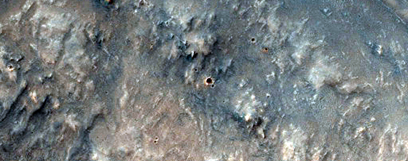 Ejecta from Leighton Crater
