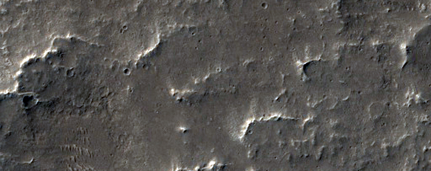 Ejecta of Crater North of Juventae Chasma