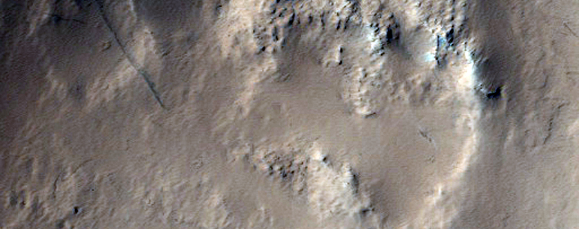 Crater Interior with Fans and Flow Features