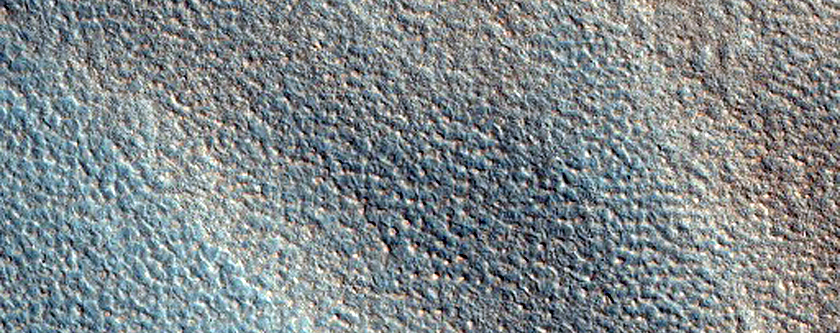 Layered Ejecta Flow Over Preexisting Crater