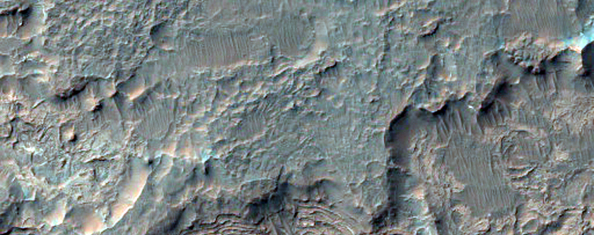 Southern Ladon Basin near the Mouth of Ladon Valles