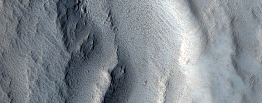 Valleys on Northern Flank of Hecates Tholus
