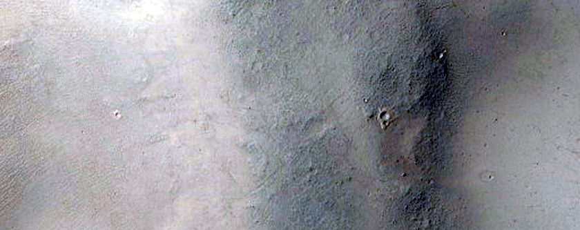 Central Peak Pit Feature of 10-Kilometer Crater