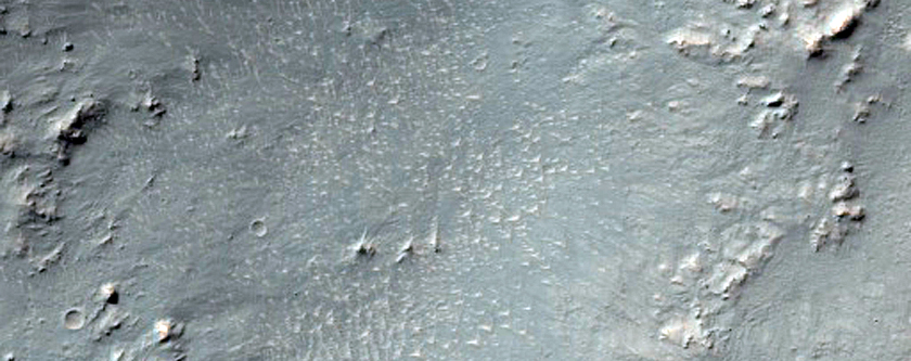 Eastern Rim and Ejecta of Crater in Margaritifer Terra