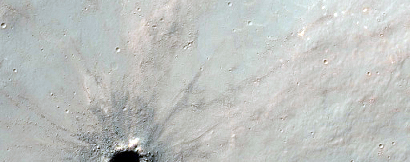 Crater with Dark and Bright Ejecta