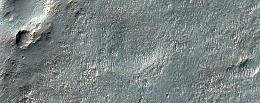 Light-Toned Lobate Feature on Crater Floor