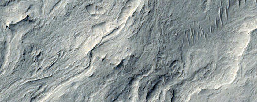 Edge of Pedestal Crater Within Janssen Crater