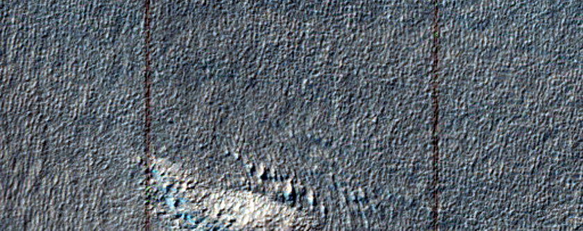 Contact between Gunnison Crater and Teviot Vallis