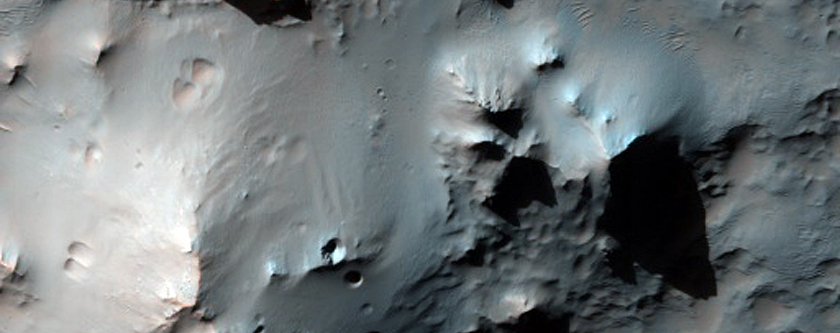 Pitted Ejecta from Hale Crater