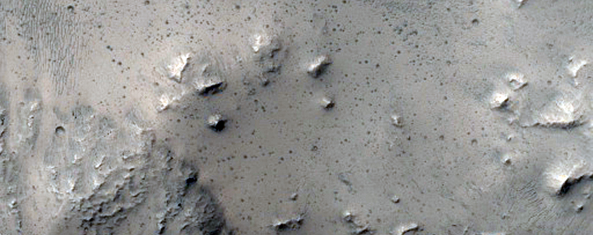 Gullied Impact Crater North of Coprates Chasma