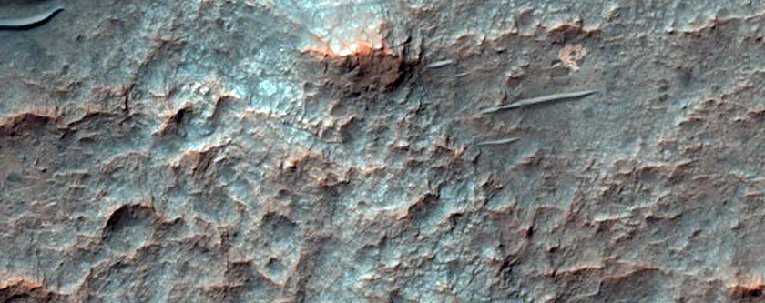 Possible Olivine-Rich Bedrock in Rayadurg Crater