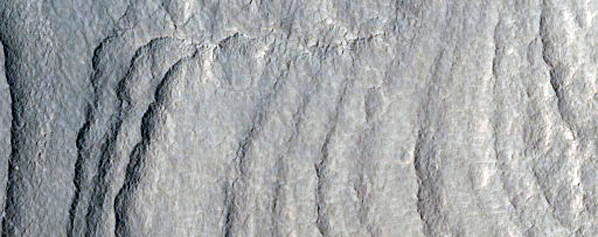 Layers in Crater in Protonilus Mensae