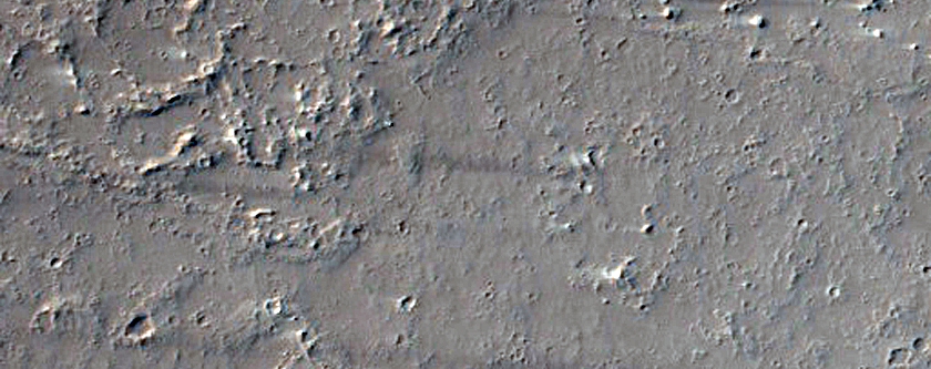 Contact between Olympus Mons Lava Flows and the Surrounding Plains