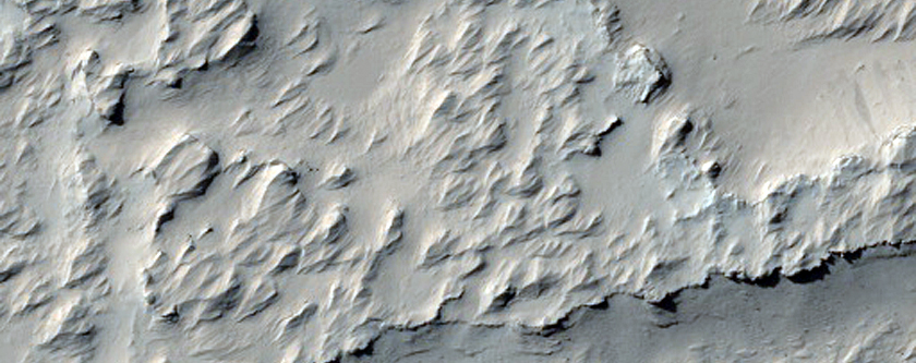 Rock Outcrop in Janssen Crater