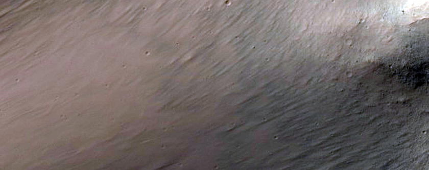 Possible Hydrated Minerals in Crater Wall