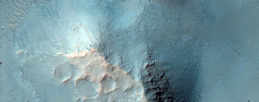 Central Peak of Oudeman Crater