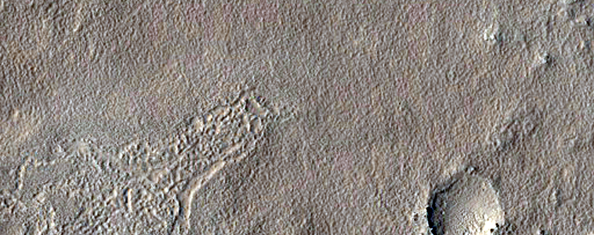 Crater with Ring of Bright Material on Its Floor in Arcadia Planitia