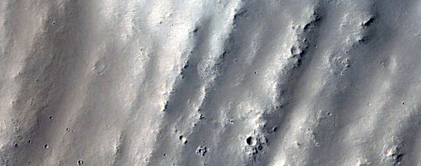 Ejecta Falling into Pre-Existing Crater