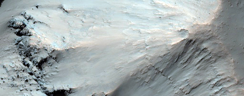 Chutes on Crater Wall in CTX G09_021787_1631_XN_16S016W