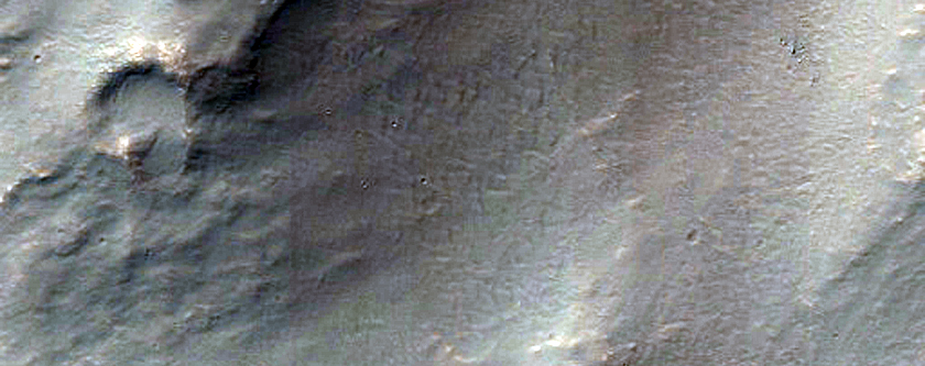 Possible Pyroxene-Rich Terrain in Crater Wall