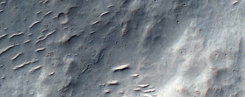 Crater in Hesperia Planum