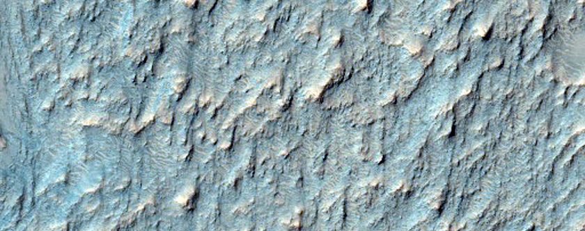 Possible Phyllosilicates and Fluvial Features Near Hashir Crater